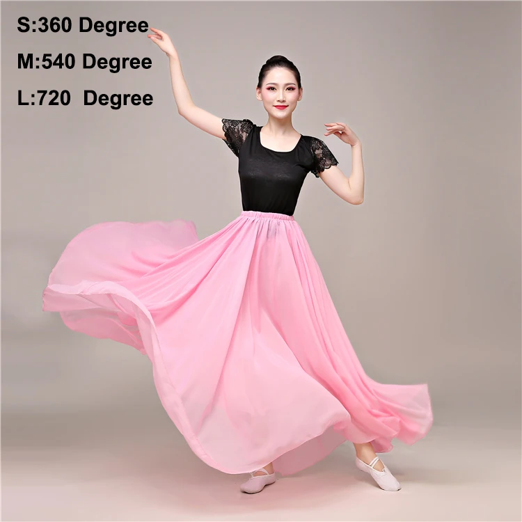 Skirts Color 6 9 цветов, юбка для фламенко для взрослых, для танца живота, однотонный танцевальный костюм, платья для женщин, для коррида, фестиваль, испанское представление - Цвет: Skirts Color 6