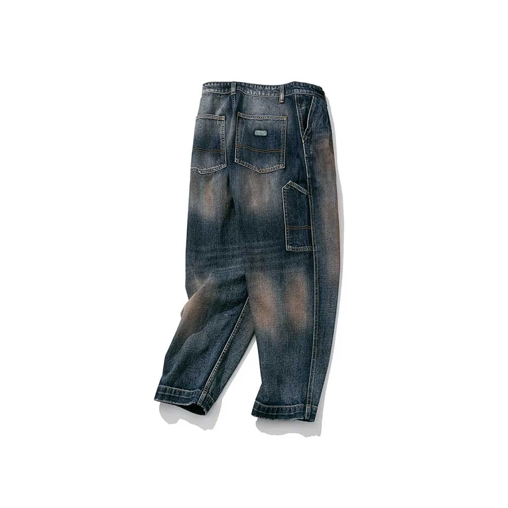 Vintage Distressed Baggy Jeans Men's Casual Hip Hop Harem Denim Streetwear Japanese Style Trousers