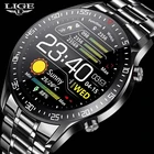 Смарт-часы LIGE мужские водонепроницаемые с пульсометром и тонометром