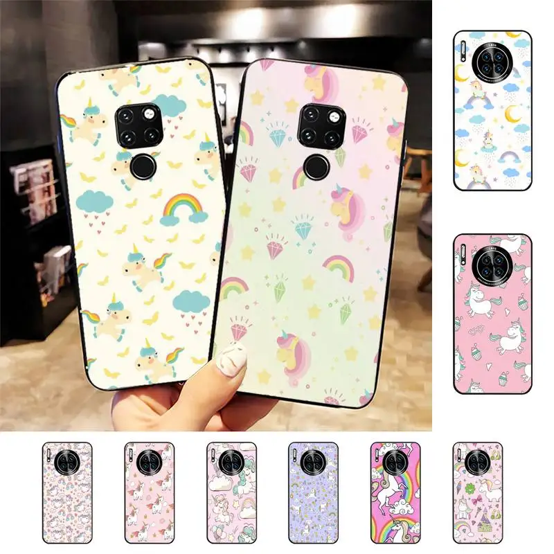 

Cartoon Unicorn Phone Case For Huawei Nova 3I 3E mate 20lite 20Pro 10lite Luxury funda case