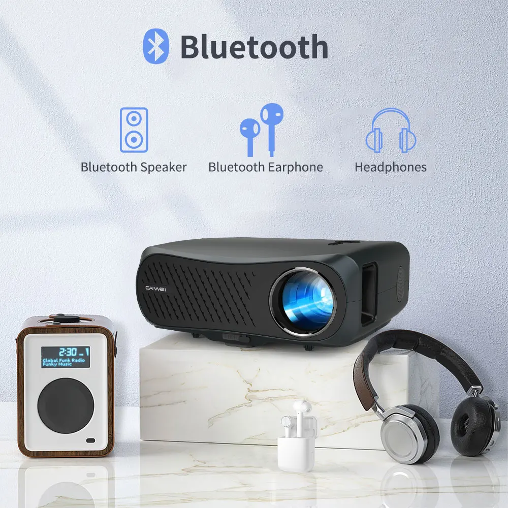 Домашний проектор светодиодный Full Hd 1080P разрешение 10000:1 контрастность 900DAB для