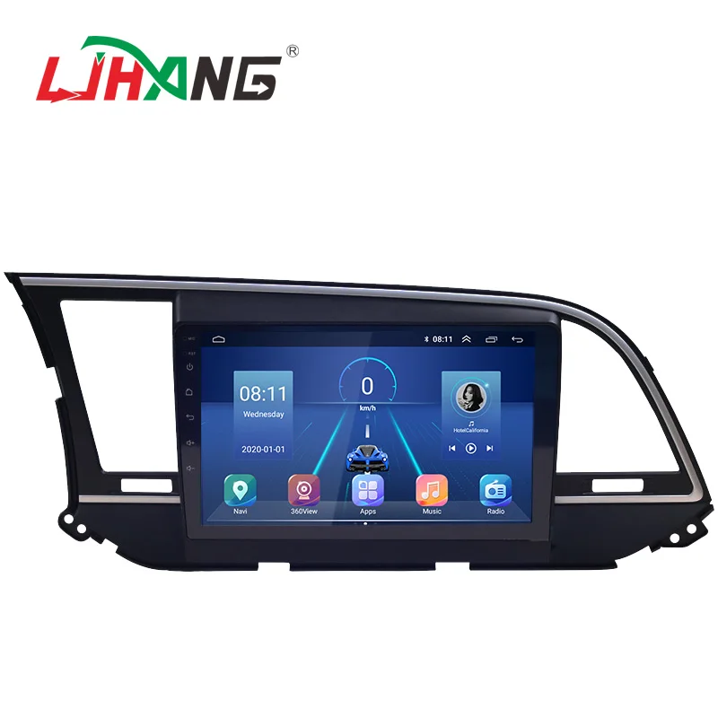 

LJHANG Android 10 Car DVD Multimedia Player For Hyundai Elantra 6 2015 2016 2017 Stereo GPS Navigation 2 Din Radio audio video