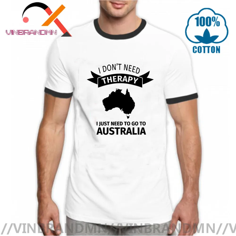Забавная футболка с надписью I don't need therapy i just to go australia стильная мужская