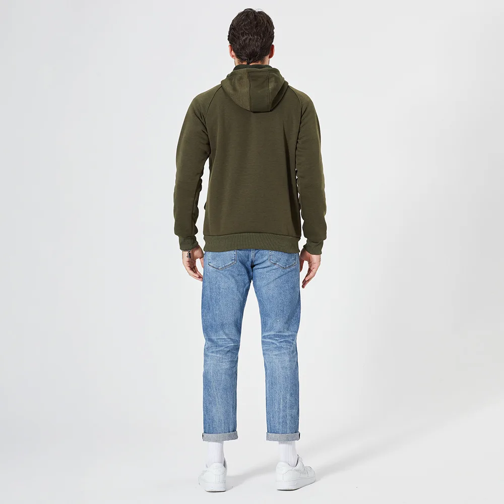 

ZOGAA Hoodies Men Sweatshirt Autumn Winter New Zipper Pocket Plus Size Fleece Hooded Solid Leisure Trendy Fashion Men's Clothing