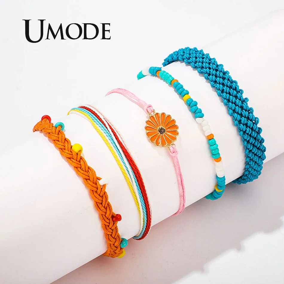 UMODE богемные DIY плетение веревки браслеты Набор для женщин мужчин и девочек модный браслет ручной работы браслет дружбы браслеты PB0497