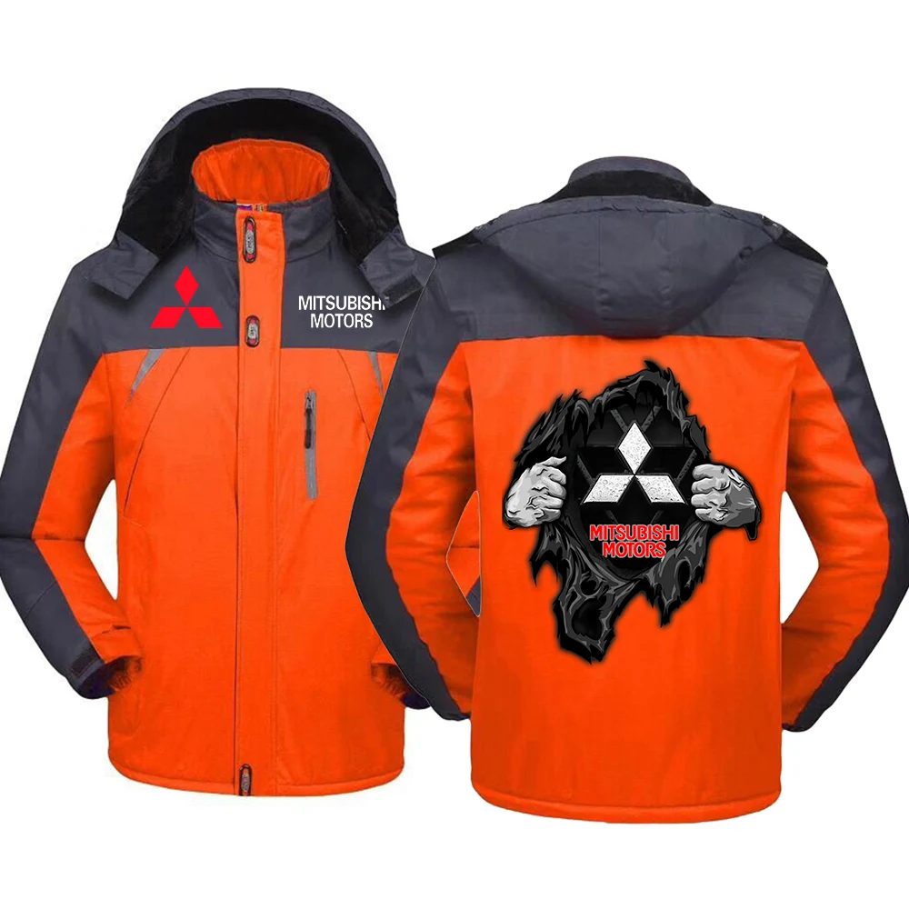 

Mitsubishi Car LOGO Coat New Arrival Male Jacket Slim Fit High Quality Mens Spring Clothing Jackets Zipper Warm Cotton-Padded