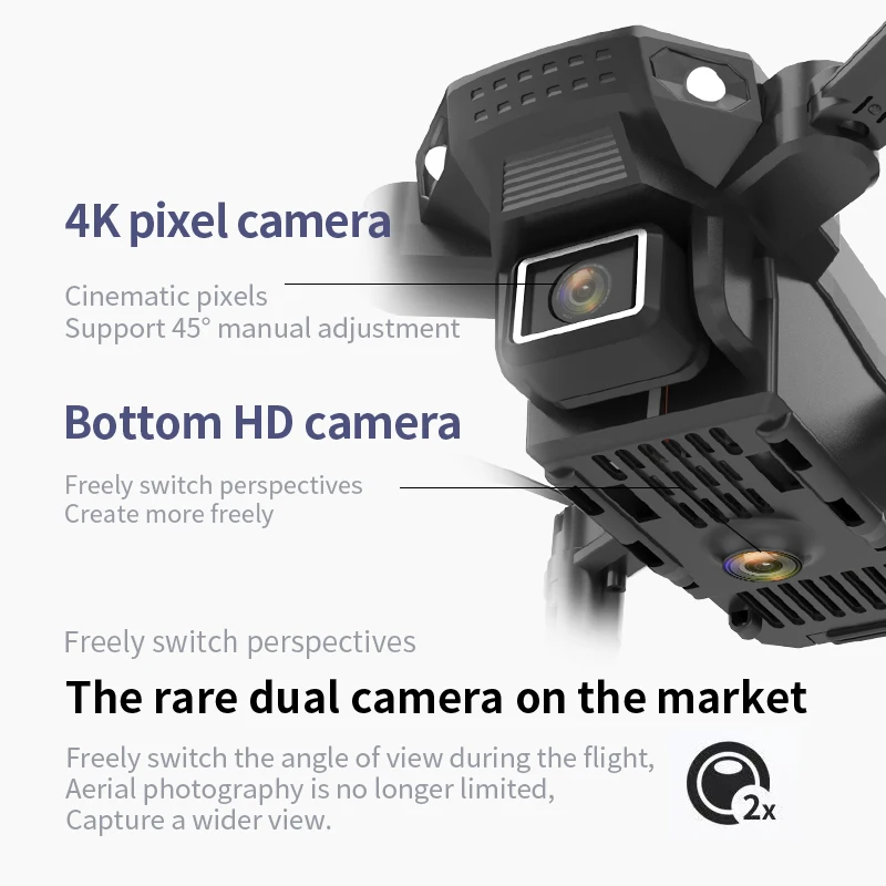 Teeggi-Mini Dron L23 con c&aacute;mara 4K HD para ni&ntilde;os, cuadric&oacute;ptero plegable profesional con WiFi, FPV, juguete para regalo, 2,4G-2