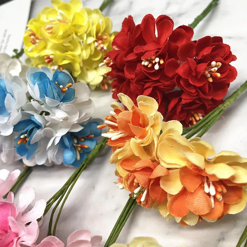 Искусственные хризантемы с градиентом 6 шт. шелковые цветы свадебные украшения