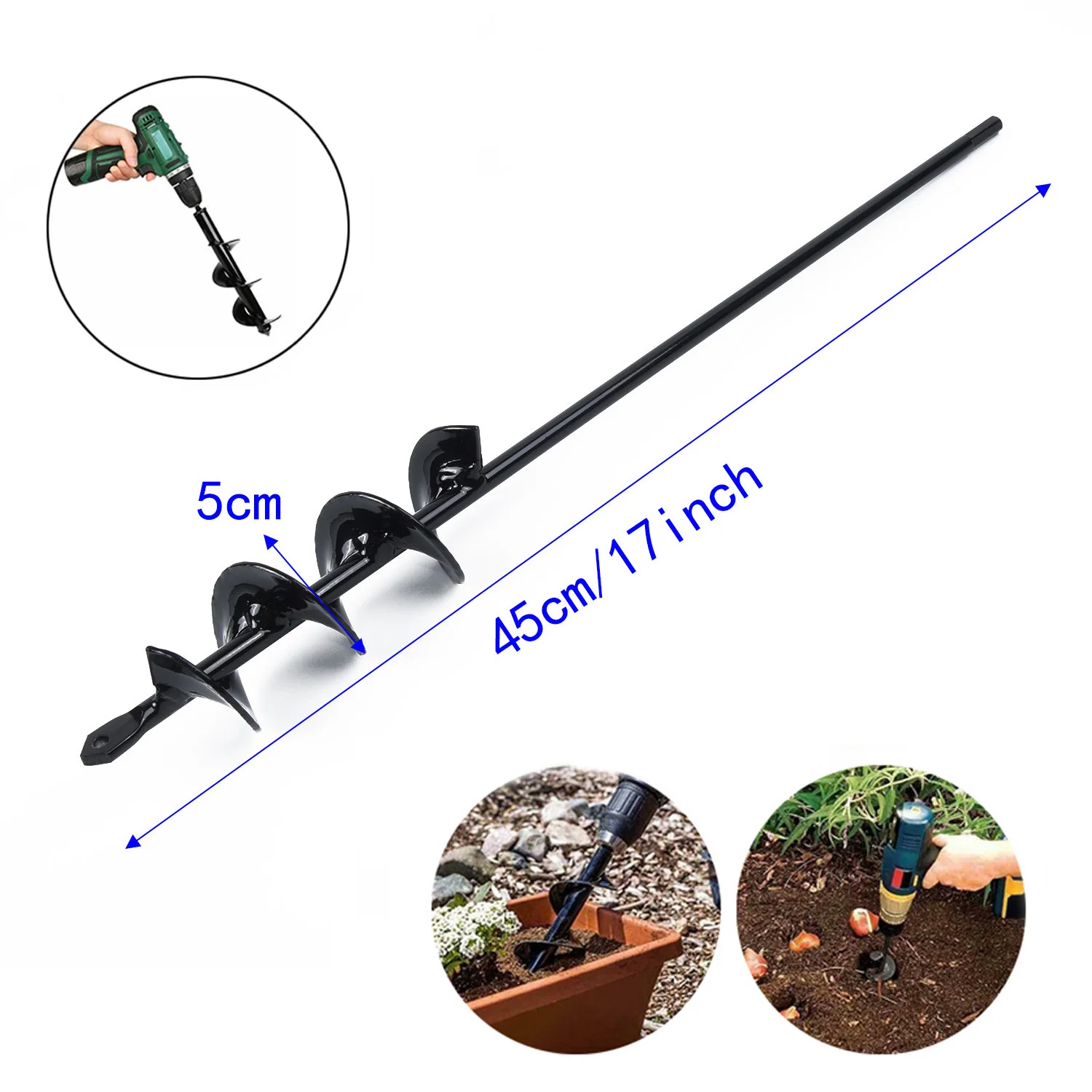 

17 Digging DIY Drill Bit Replacement Electric Cordless Garden Planting Spiral