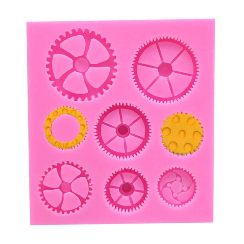 1pcs Silicone Mold Baby Series Clock Gear DIY Cake Baking Mold Fondant Cookie Chocolate Soap Mold Kitchen Cookie Tools*