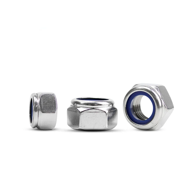 Стопорная гайка из нержавеющей стали DIN985 нейлоновые стопорные гайки M2 5 M3 M4 M5 M6 M8