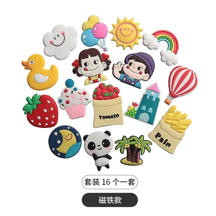 Прекрасный мультфильм Солнца облаков на воздушном шаре мягкий клей наклейка