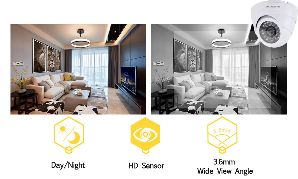 HKIXDISTE система безопасности камеры 5MP 16 каналов HDMI 1080P 5MP 4MP AHD DVR NVR телефон вид купольная камера видеонаблюдения Система 4 ТБ HD