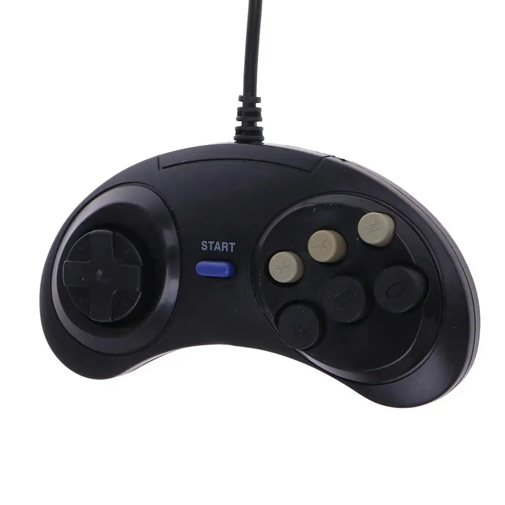 6 кнопочная Проводная прокладка Геймпад контроллер для Mega Drive Megadrive Sega MD Genesis