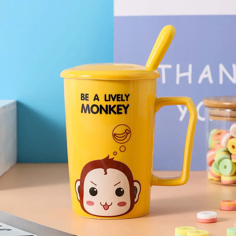 Чашка Женская Студенческая Корейская версия керамическая чашка с милым сердцем