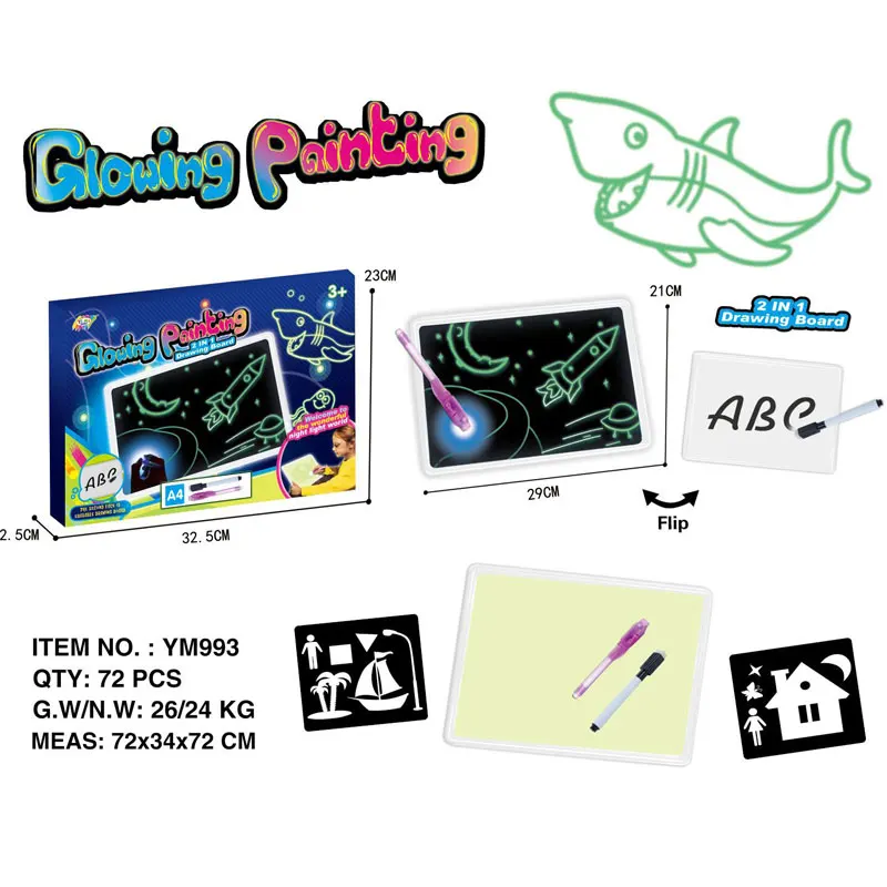 Рисовать с светильник весёлая раскраска доска светящиеся туфли детская световой