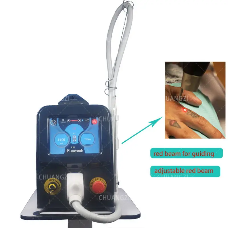 

Portable pigment tatoo removal machine/picosecond yag Q switch/1064nm 532nm 1320nm pico laser