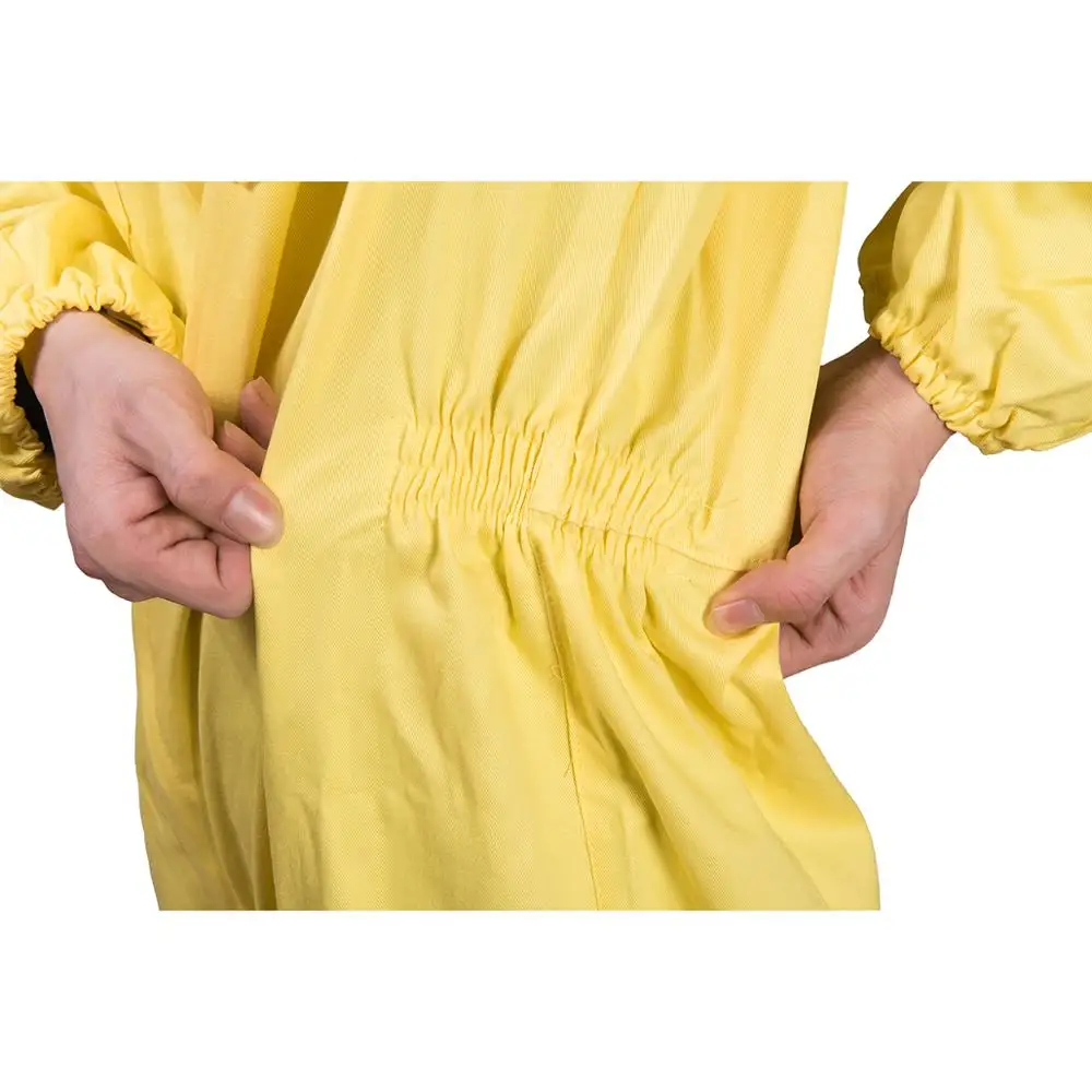 

1 set beekeeping suit for bee keeper professional equipment yellow pure cutton protective breathable beehive Anti bee