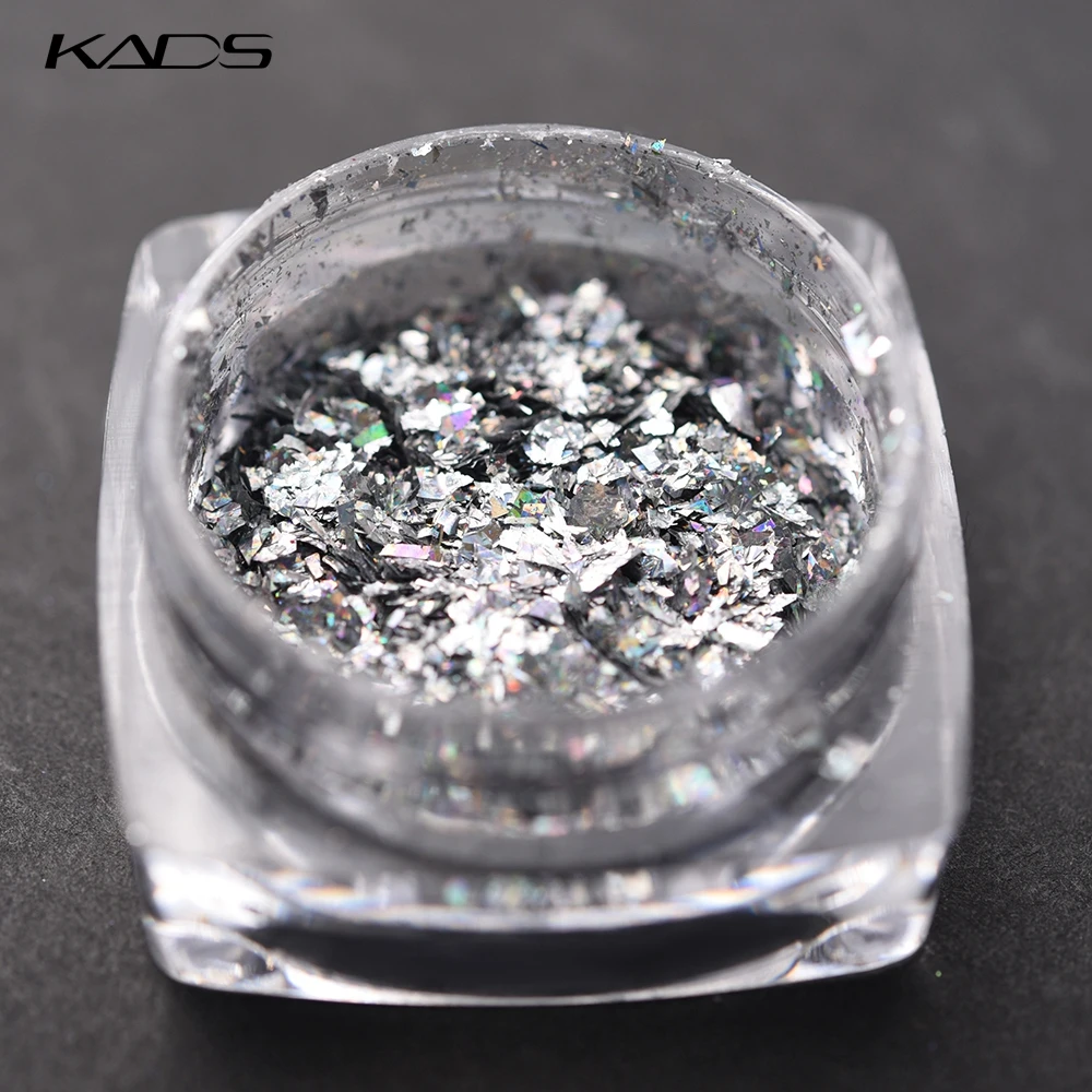 KADS 1 шт. 0 2 г Лазерная серебряная пудра павлина инструменты для маникюра Подвески