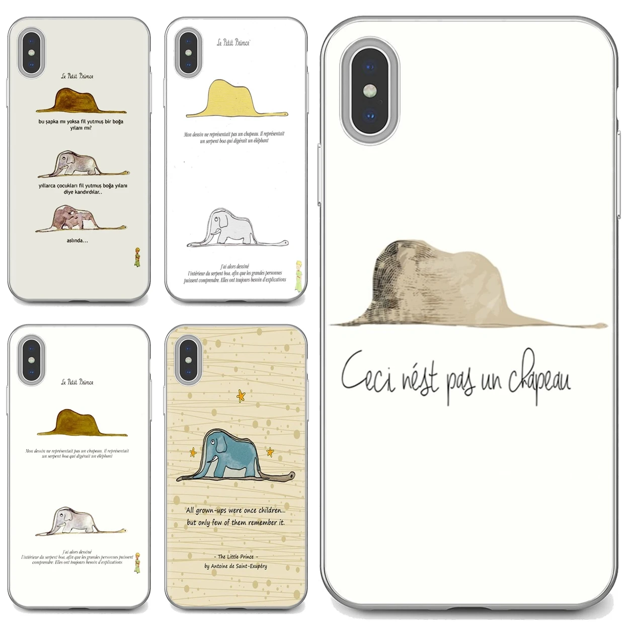 Мягкий чехол для iPhone iPod Touch 11 12 Pro 4 4S 5 5S SE 5C 6 6S 7 8 X XR XS Plus Max 2020 little prince a hat или boa
