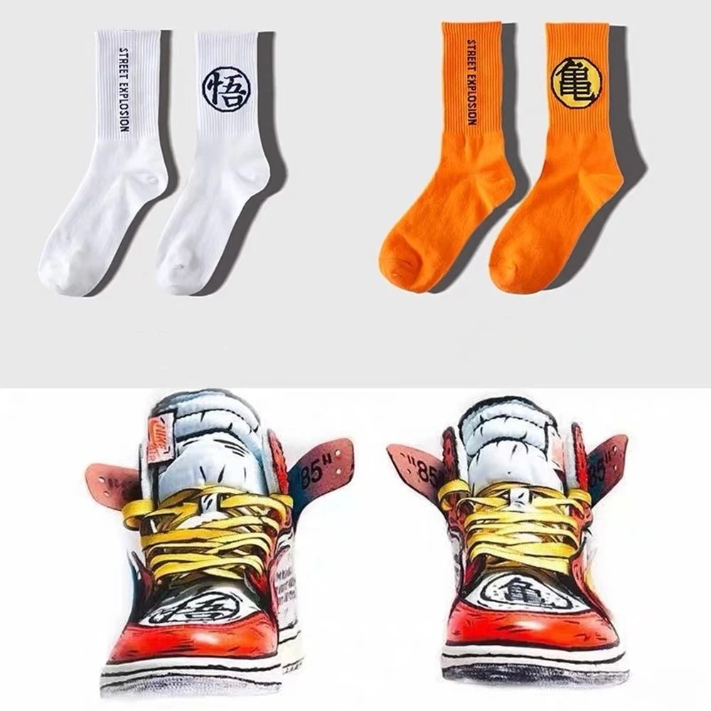 Носки мужские хлопковые с мультяшным принтом японские модные смешные в стиле