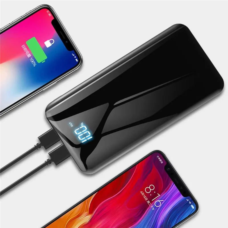 hot 80000mah power bank fast charging external battery portable digital display mobilephone charger for xiaomi iphone samsung free global shipping