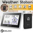 Метеостанция Digoo DG-TH8380 сенсорная, для использования в помещении и на улице, с датчиком прогноза на 100 м, термометром, гигрометром, календарем, CH подсветкой