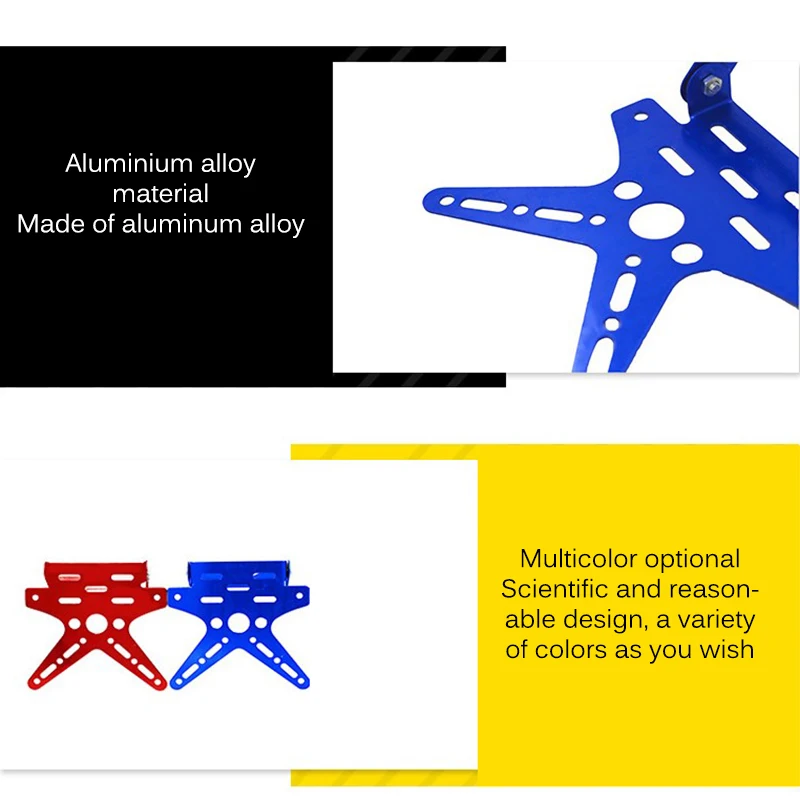

Universal Adjusted Motorcycle License Plate Holder CNC Aluminum Alloy Universal Mount Bracket Registration Number Plate Cover