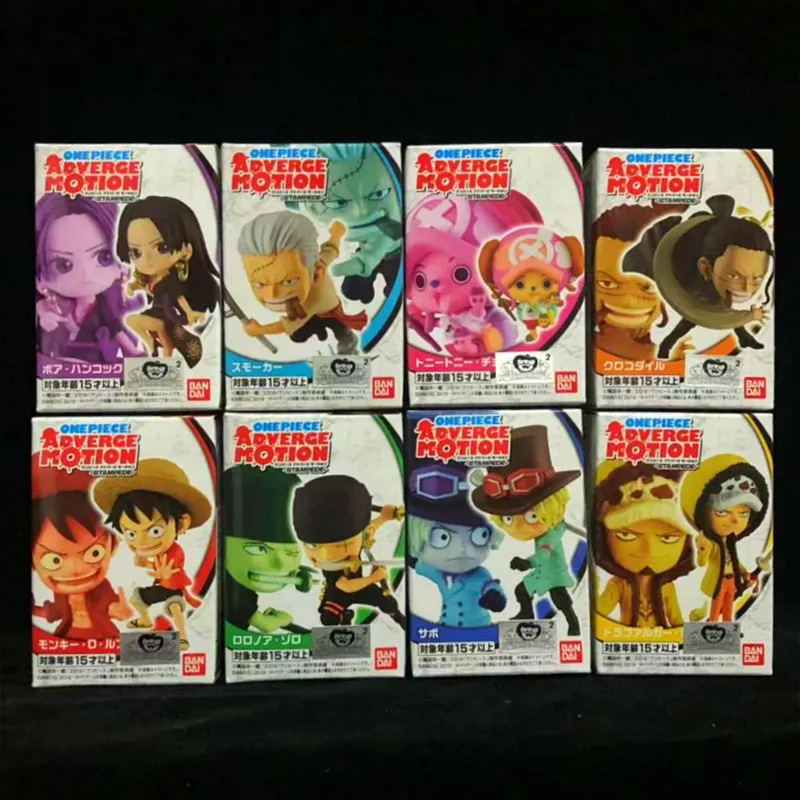 Оригинальные Рекламные движущиеся штампы Bandai ONE PIECE Луффи Зоро закон сабо боа
