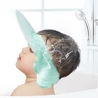 Детская водонепроницаемая шапочка, безопасная шапочка для душа, детская шапочка с козырьком для ванны, Регулируемая Шапочка для душа для ребенка, защита волос глаз