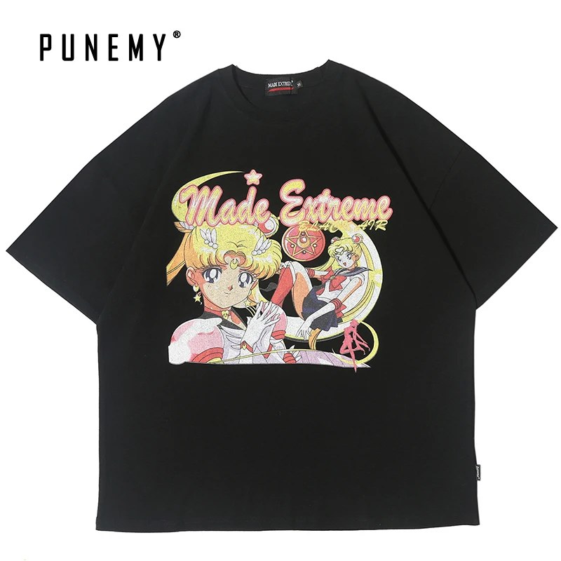 Мужская футболка уличная одежда забавный рисунок с героями мультфильмов чистый