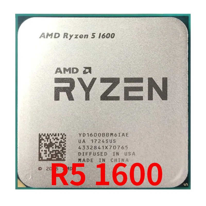 Процессор AMD Ryzen 5 1600 для ПК центральный процессор компьютера 6 ядер 12 нитей