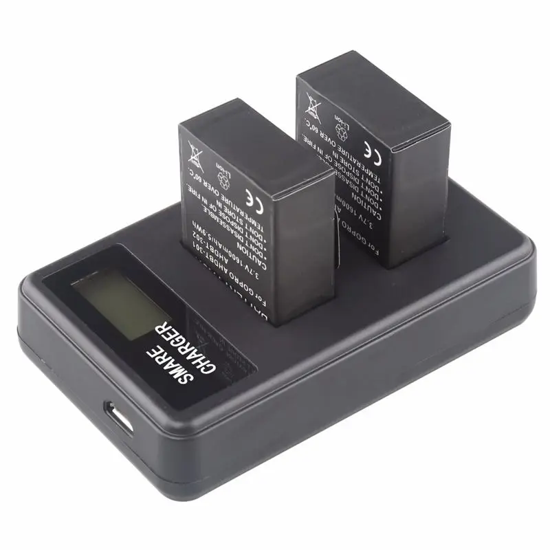 Для Ahdbt 301 Go Pro Hero3 батарея Usb ЖК дисплей двойной порт зарядное устройство для Hero 3 +