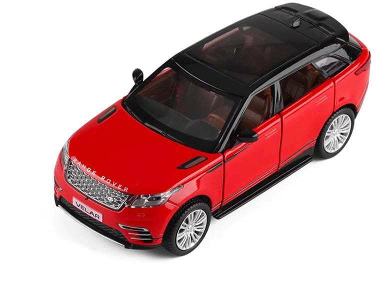 Изысканный подарок 1:32 Velar внедорожная модель из сплава, имитация литого металла звук и светильник возврат 6 дверей модель внедорожника