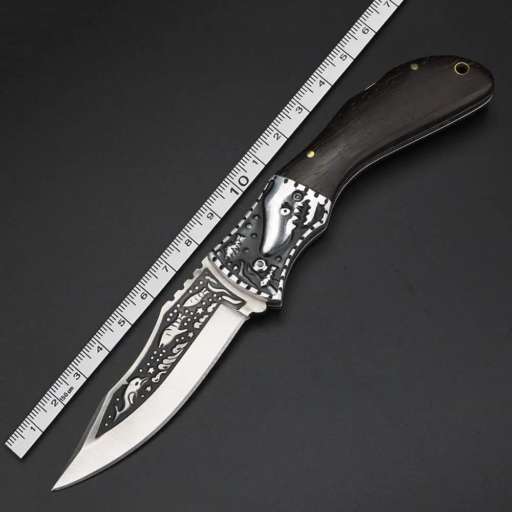 

Outdoor Camping Hunting Folding Knife Straight Knife High Hardness Short Pocket Knives Survival Kit Edc Tool