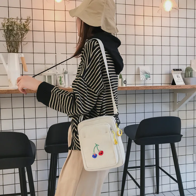 Новая женская модная Холщовая Сумка с вышивкой мягкая сумка через плечо