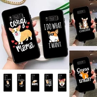 cute corgi dog phone case for samsung galaxy note 8 9 10 pro note20 ultra 10lite m30s back coque