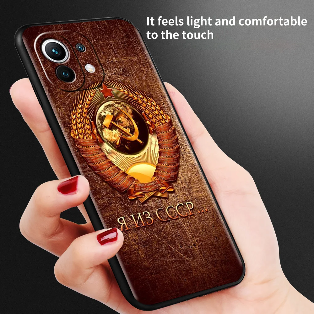 black soft case for xiaomi mi poco x3 nfc 10t pro 11 11t note 10 lite 9t m3 f3 a2 f1 tpu mobile phone cover vintage ussr cccp free global shipping
