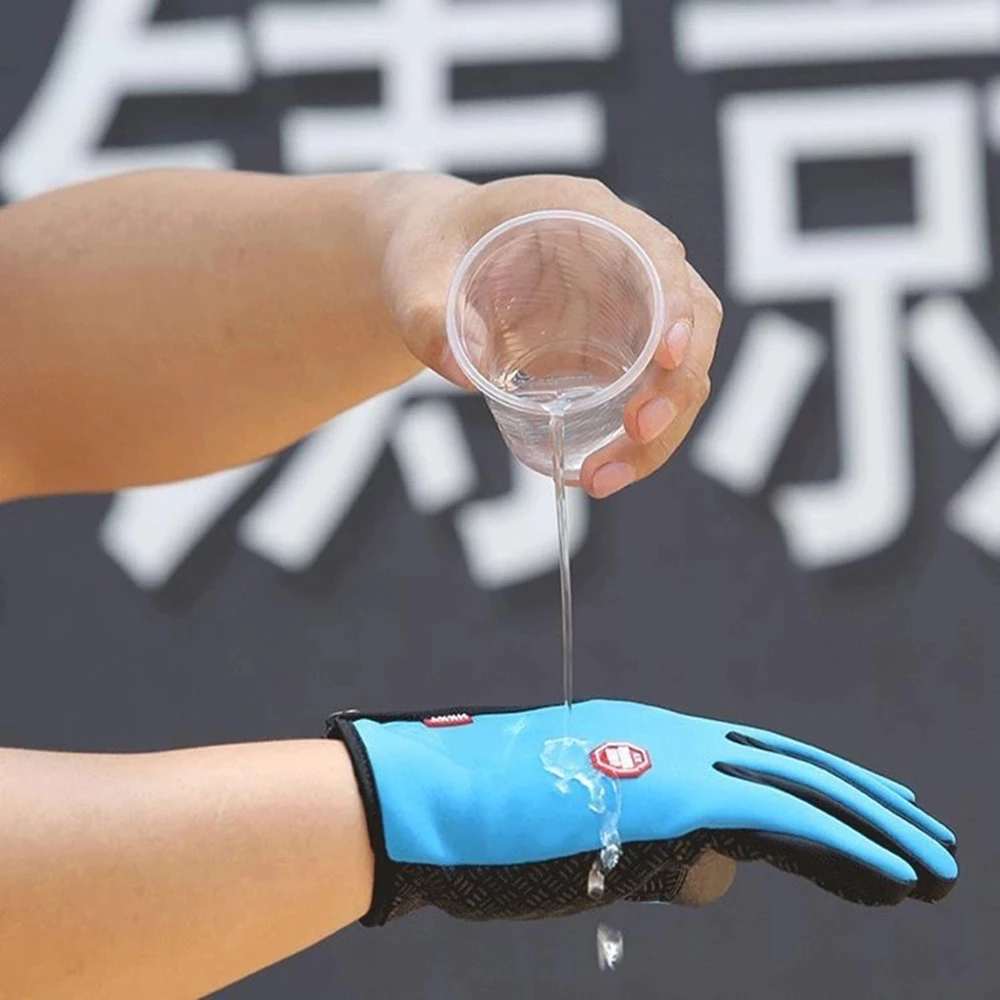 

Winter Cycling Warm Man Gloves Touchscreen Full Finger Gloves Waterproof Outdoor Bike Skiing Gloves Women