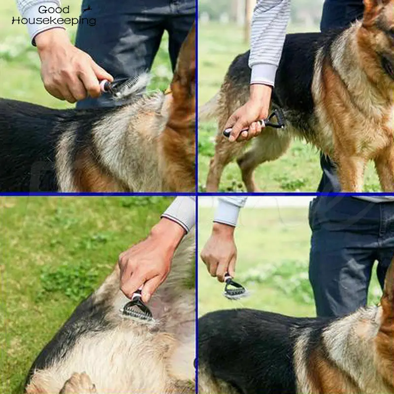 Pets Fur Knot Cutter Dog Grooming Shedding Tools Pet Cat Hair Removal Comb Brush Double sided Products Suppliers | Дом и сад