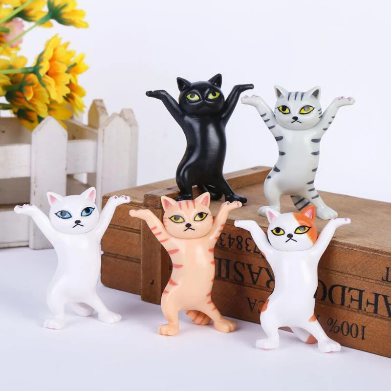 

Enchanting Cat Pen Holder Black Cat Carrying Coffin Bracket Cute Handmade Home Decor Cat Statue Toy For Doll House Accessories