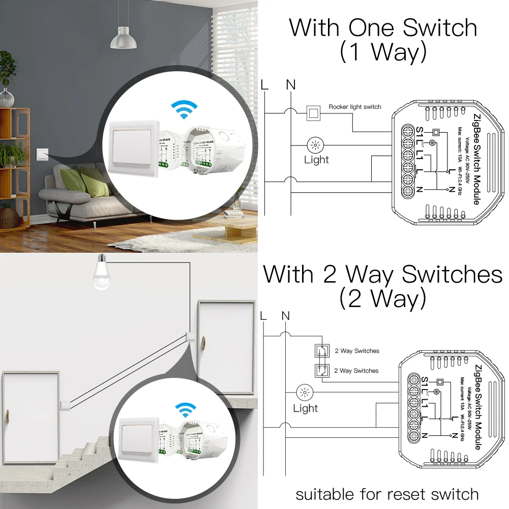 Tuya ZigBee 3.0 Smart Light Switch Module Life/Tuya Wireless Remote Control 2MQTT Setup Work with Alexa Google Home | Обустройство