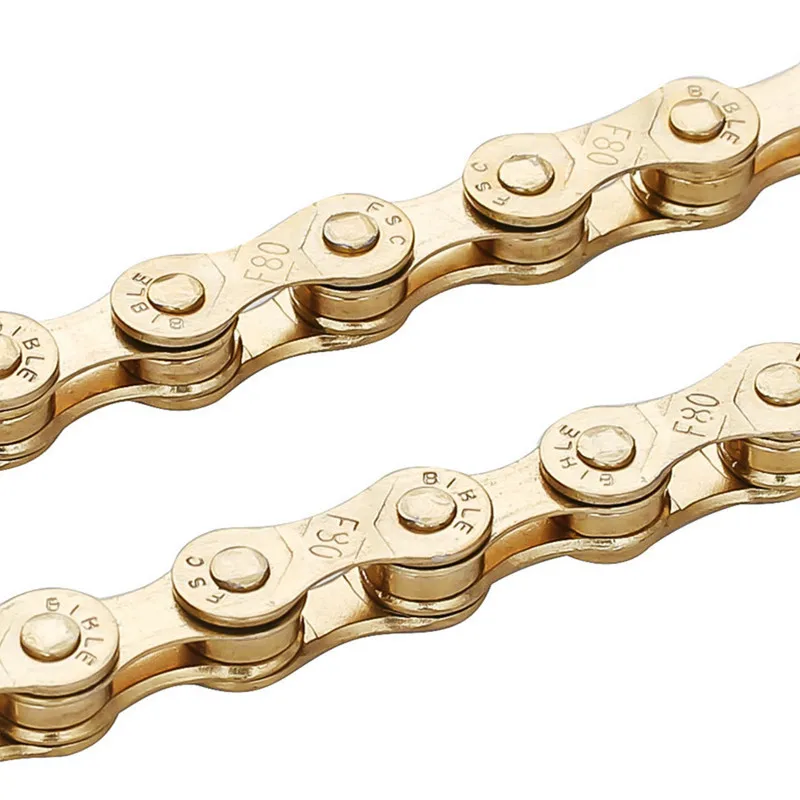 

Ultralight Mountain Bike Gold silver Chain 116L Bicycle Chain 6 7 8 9 10 Speed Solid Paltes mtb Road Bike Chains Bicycle parts