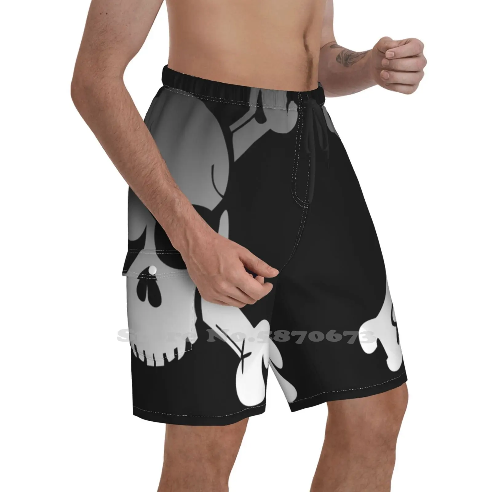 Пиратский флаг свободные тонкие пляжные спортивные шорты череп пиратский голова