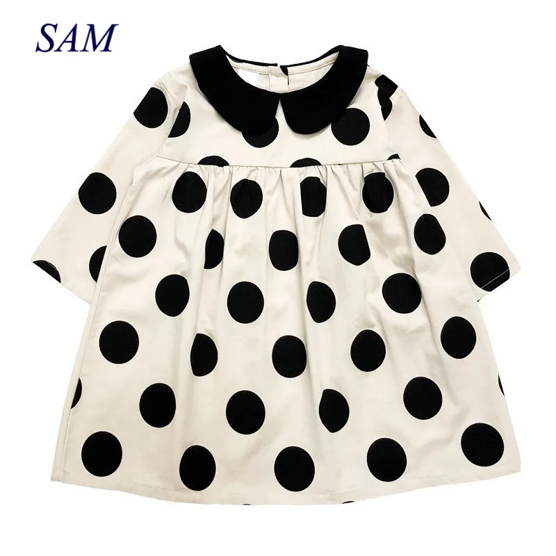 Платье для девочек Осенняя детская одежда хлопковые детские милые платья в