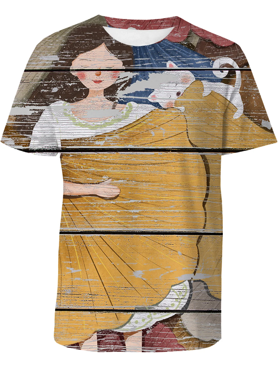 Модные мужские топы осенняя футболка с объемным принтом в виде листьев гинкго