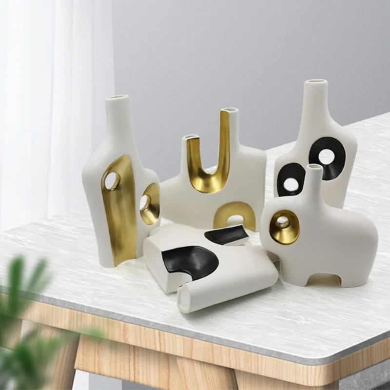 

Vase flower arrangement European style light luxury flower arrangement utensils living room garden decoration home decoration