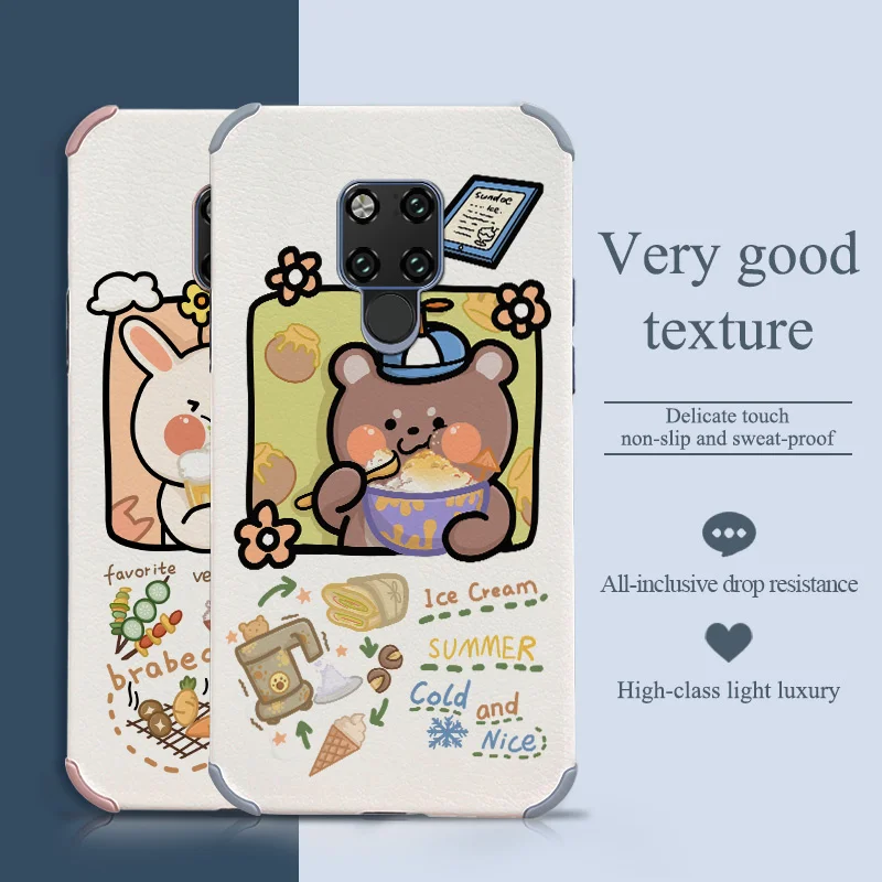 

Smoothie Bear Phone Case For Huawei Mate 20 20Pro Pro Lite Liquid Silicone Cover