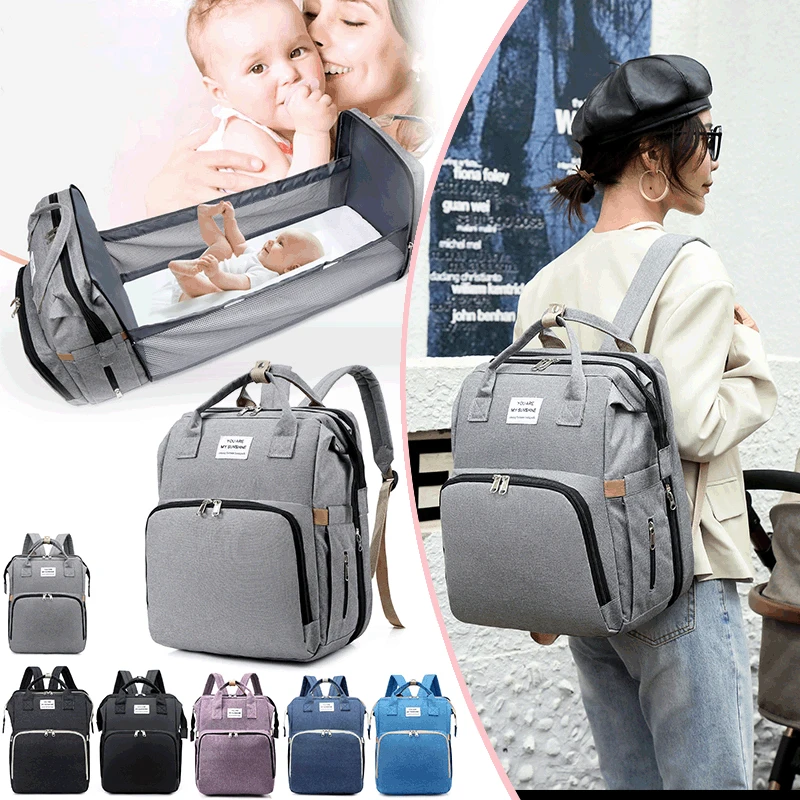 

Многофункциональный водонепроницаемый рюкзак для мам, вместительная сумка для детских подгузников на коляску, для путешествий и отдыха на ...