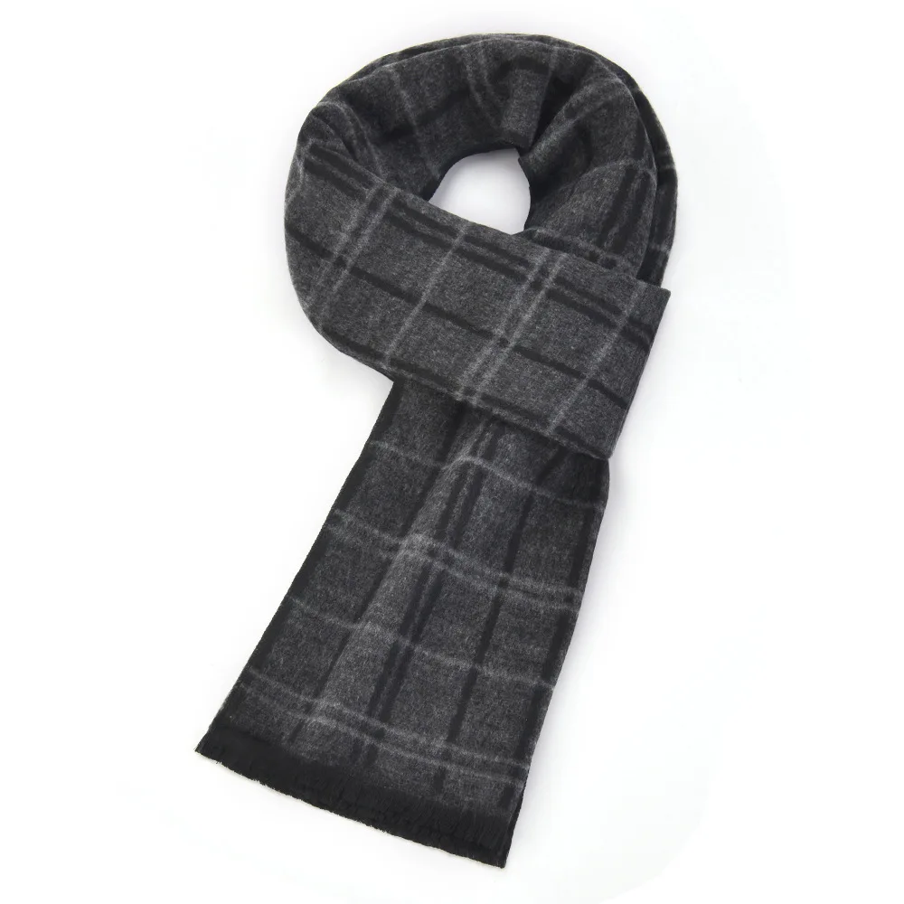

New Winter Men's Scarf Jacquard Brushed Warmth, Leisure Business, Plaid Gift Bib